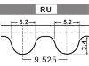 Courroie crantée Timing Belt:14400-PV1-004